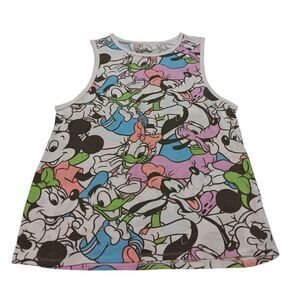 Disney Juniors Women's Mickey Mouse Tank Top Muscle Tee Shirt All over print AOP